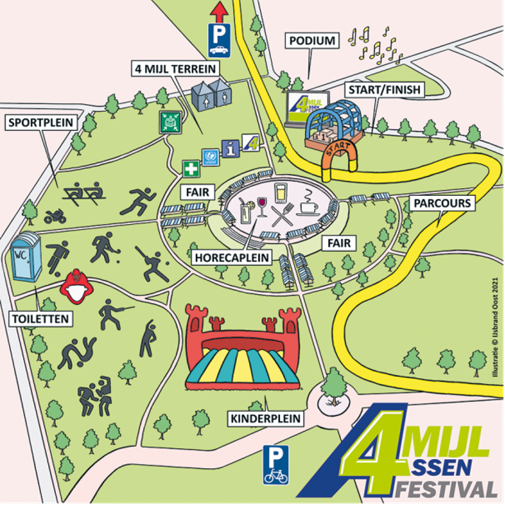 4 Mijl Festival 2021 Terreinindeling